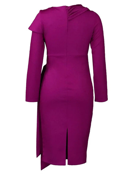 Elegant Purple Midi Dress