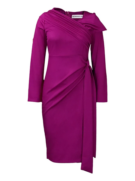 Elegant Purple Midi Dress