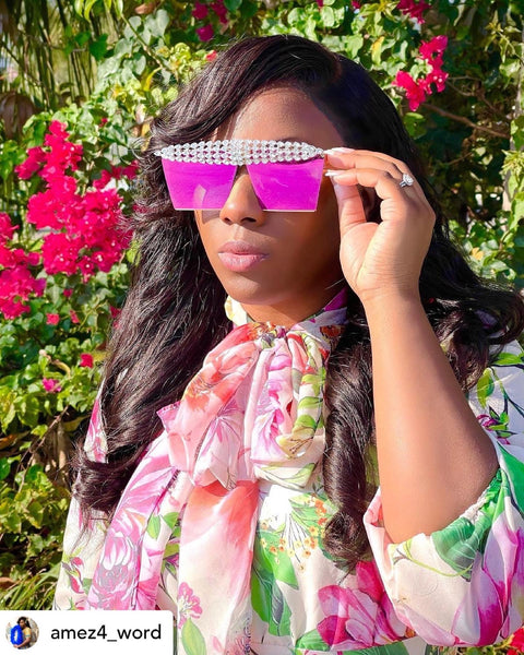 Luxury Pink Diamond Sunglasses