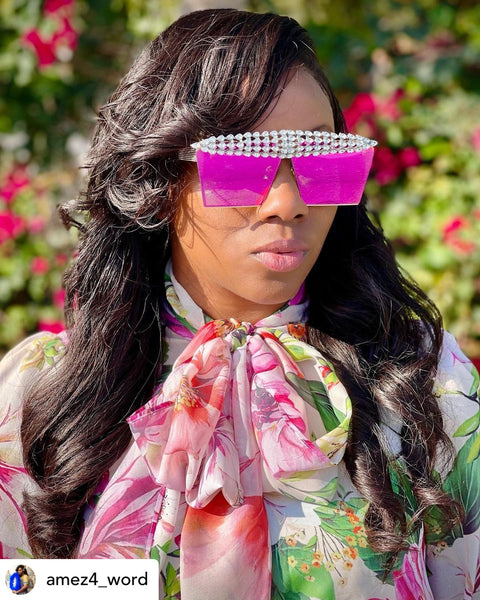 Luxury Pink Diamond Sunglasses