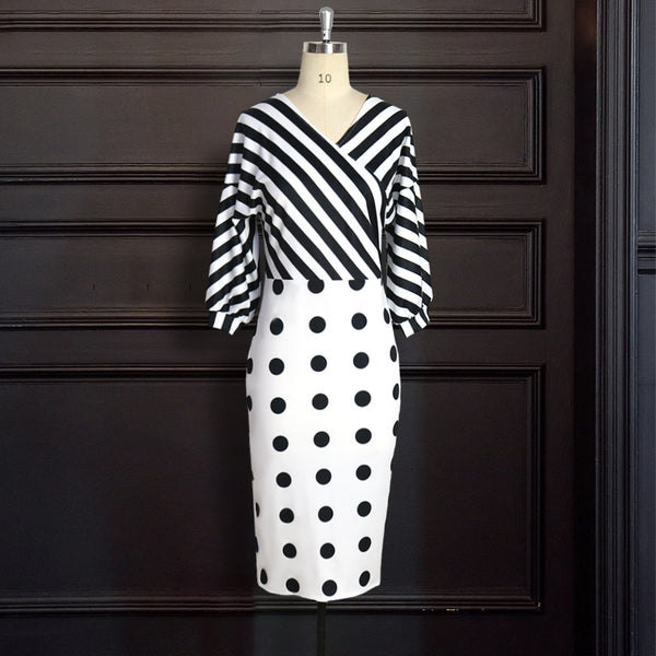 Mix Print B&W Midi